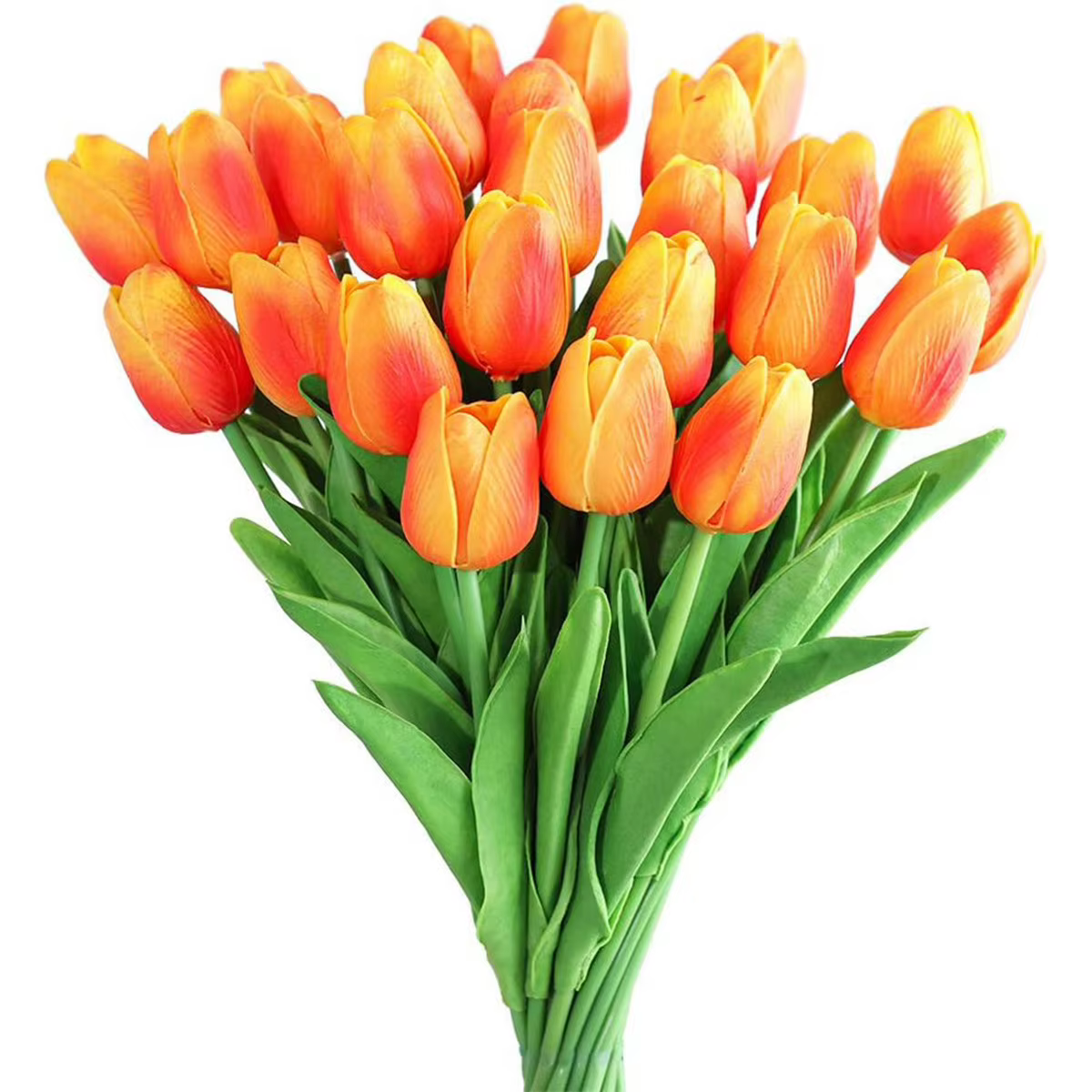Fleurs de tulipes artificielles réalistes au toucher, pour la maison, la salle à manger, le vase, le