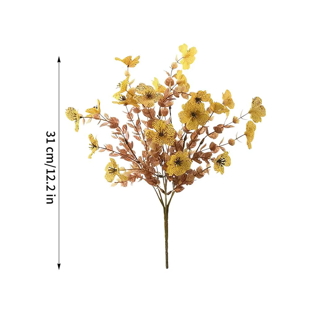 Bouquets de fleurs sèches, décoration artificielle réaliste, ornement pour cour, porche, jardin, fêt