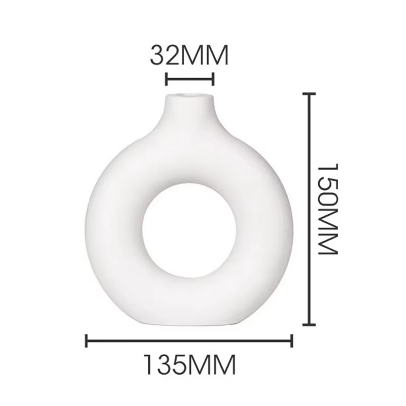 Vase en plastique imitation céramique, pot de fleurs artificielles moderne suspendu en forme de cloc
