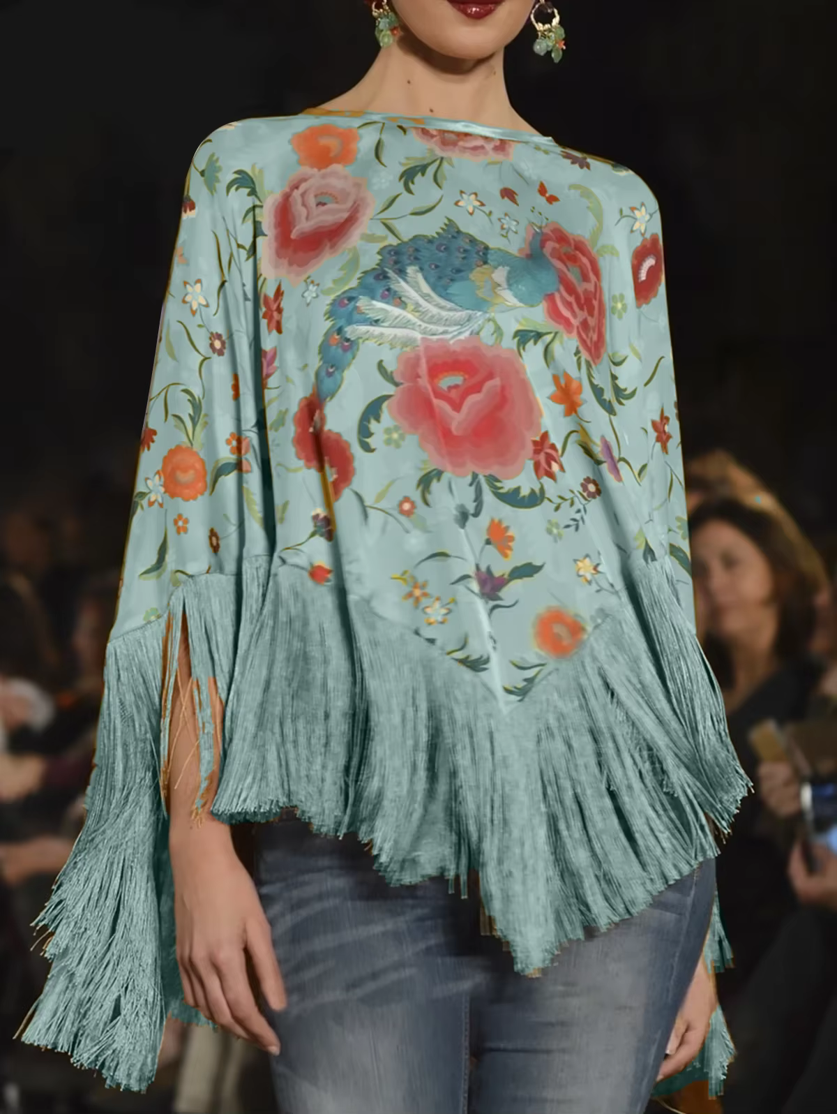 Femmes Vintage hauts à fleurs 2025 printemps automne élégant Pull surdimensionné irrégulier gland ou