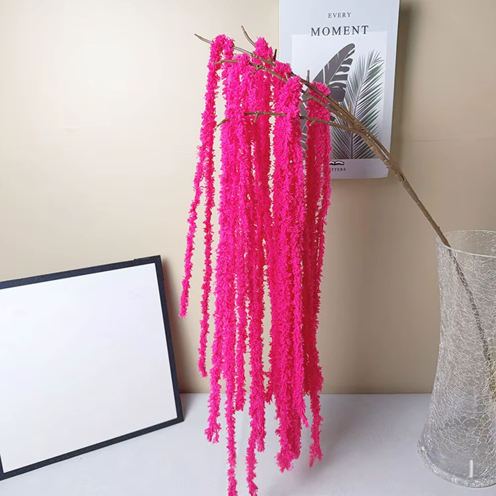 Fil de plante artificielle suspendue multicolore, Amaranthus, ornement suspendu, longs pompons, acce