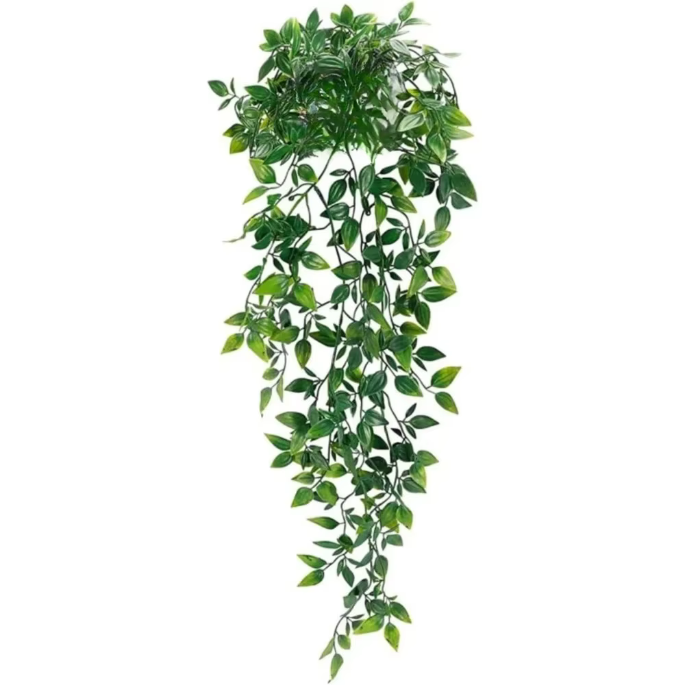 Plantes artificielles suspendues 34 pouces, fausse vigne de lierre, fausses feuilles de lierre pour 