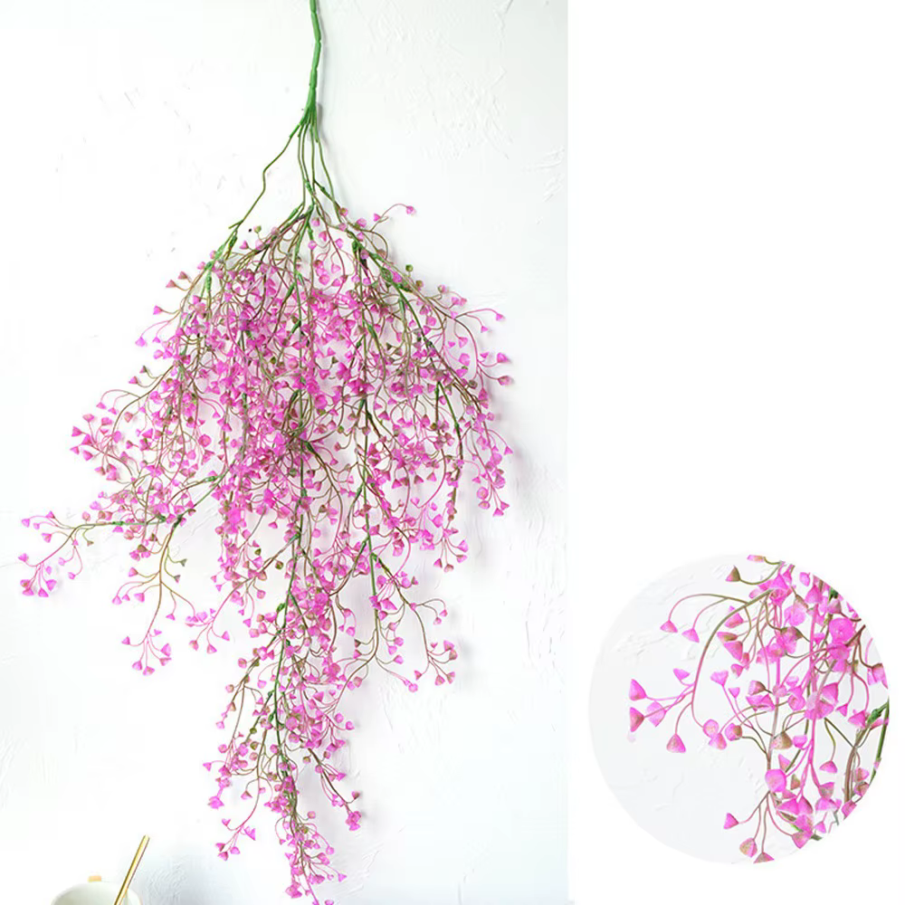 Plantes artificielles en plastique, fleurs artificielles, vigne réaliste, fausse plante, feuilles su