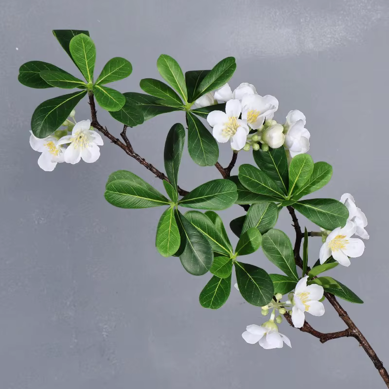 4 pièces de fleurs artificielles en soie, Paulownias, décoration de chambre à coucher, fleurs artifi
