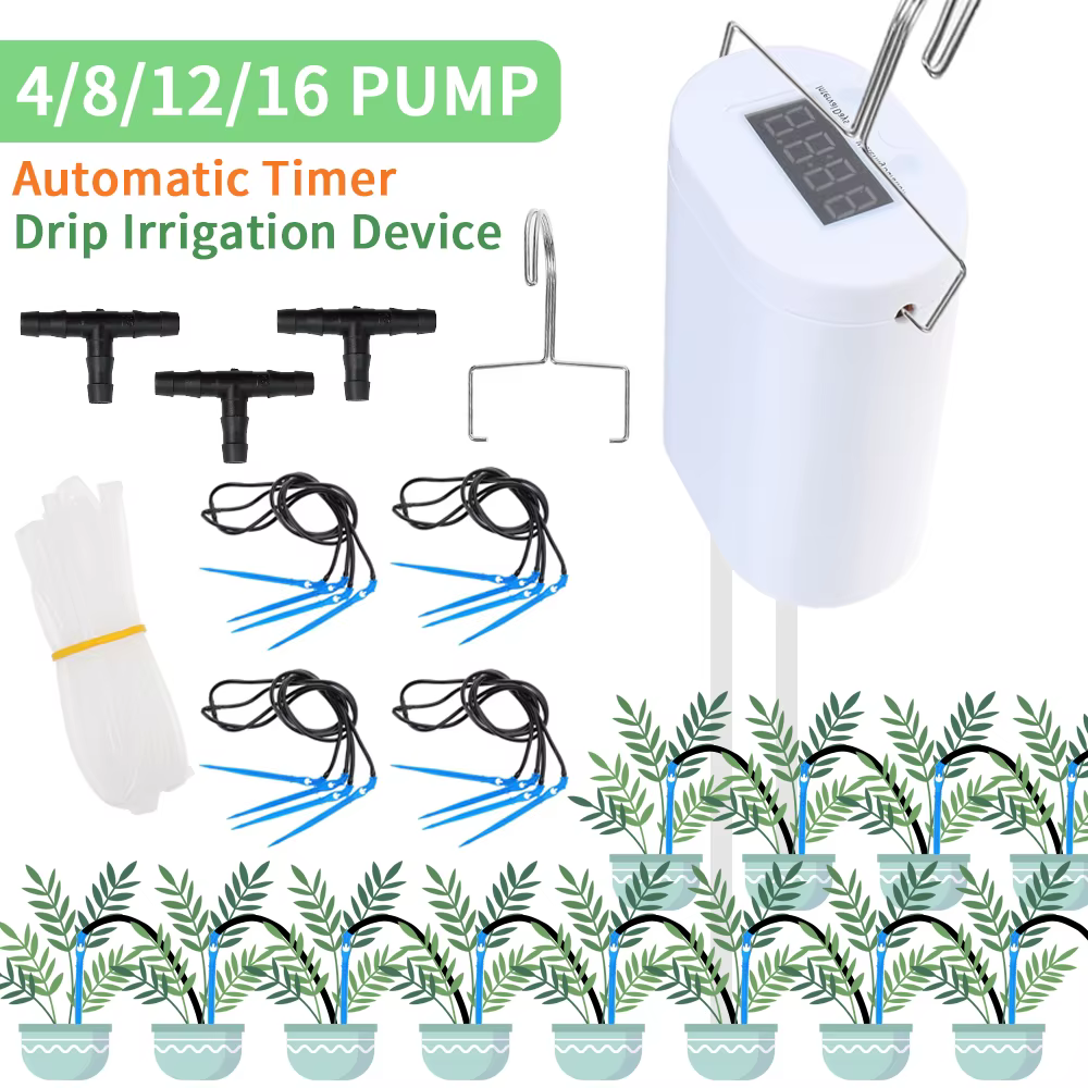 Pompe d'arrosage automatique pour plantes et fleurs, dispositif d'irrigation goutte-à-goutte pour la