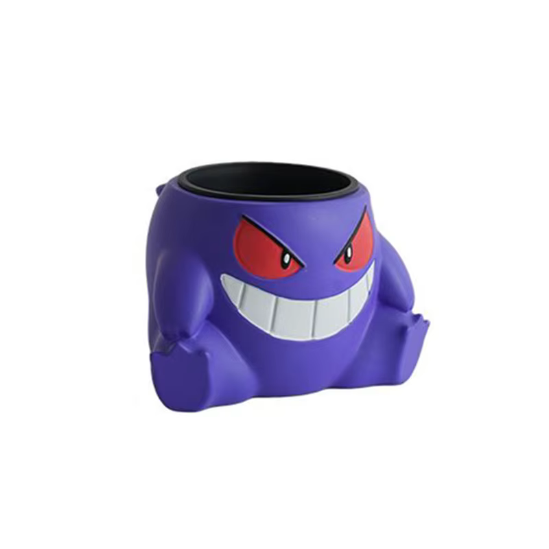 Pot de fleurs en résine en forme de Gengar de dessin animé, pot à succulentes Pokémon, décoration de