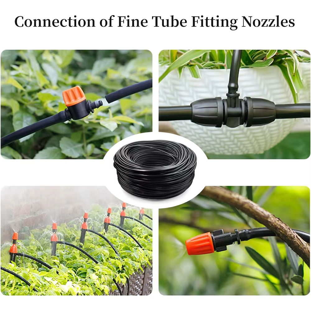 Tuyau d'irrigation goutte à goutte noir de 5m, parfait pour le système d'irrigation de jardin de bri