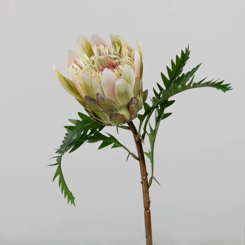 6 pièces de fleurs artificielles en plastique, plantes de chardon-marie, décorations de table, fauss