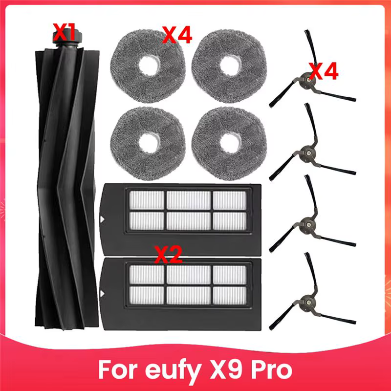 Kit d'accessoires A36T pour Eufy X9 Pro, pièces de rechange, brosse principale, brosse latérale, fil
