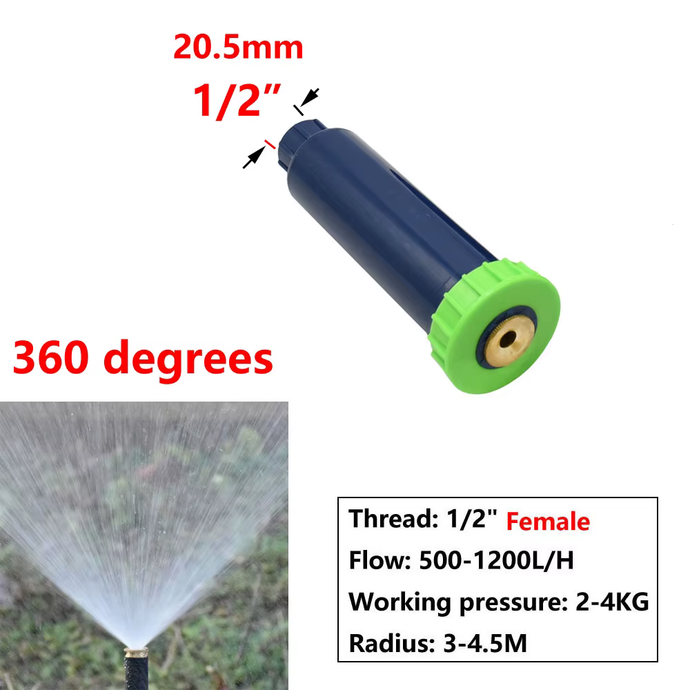 1/2 pouces filetage interne 90 180 360 degrés aménagement paysager Popup arroseurs jardin eau Irriga