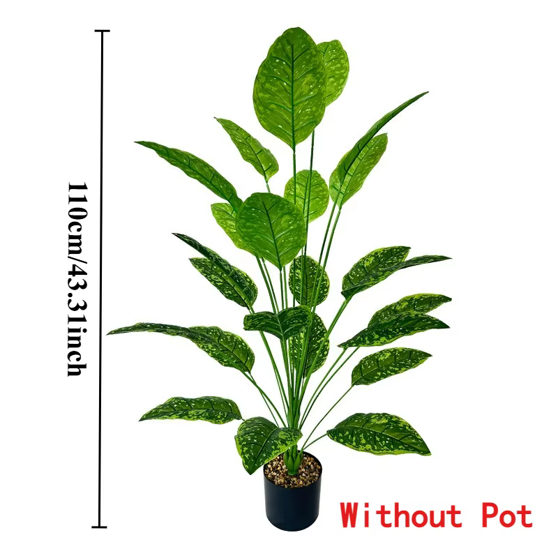Plantes artificielles géantes de 43.3 pouces, arbre réaliste, verdure entièrement luxuriante, décora