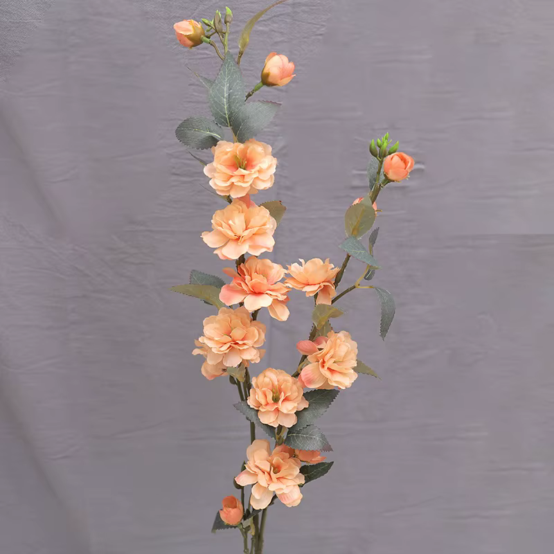 Camélia fleur artificielle grande avec fausses feuilles fleur en plein air mariage maison Table long