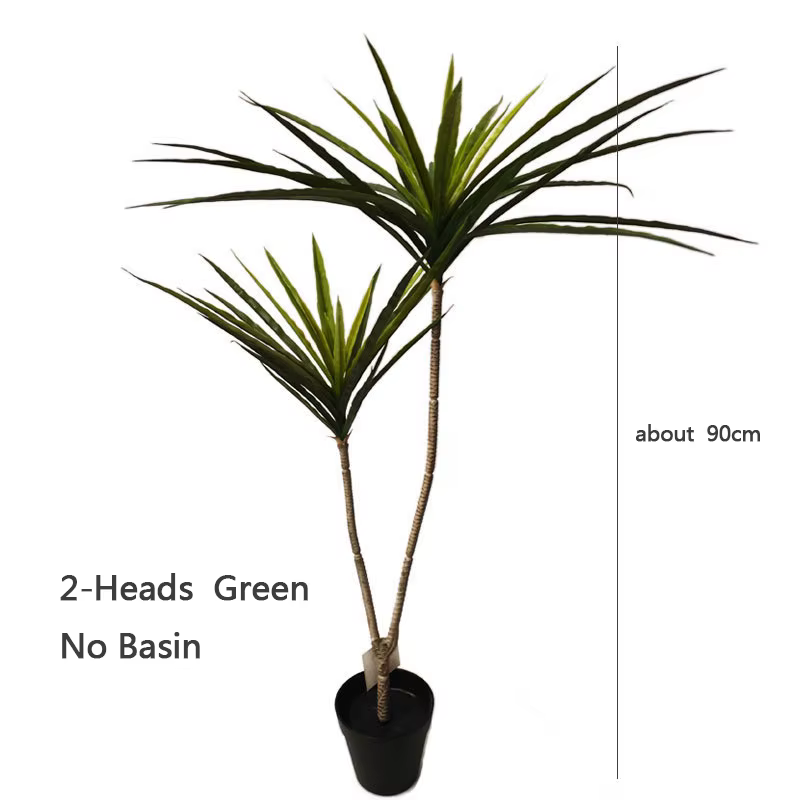 Plantes artificielles Dracaena, fausses feuilles de palmier en plastique, plante Cycas pour la maiso