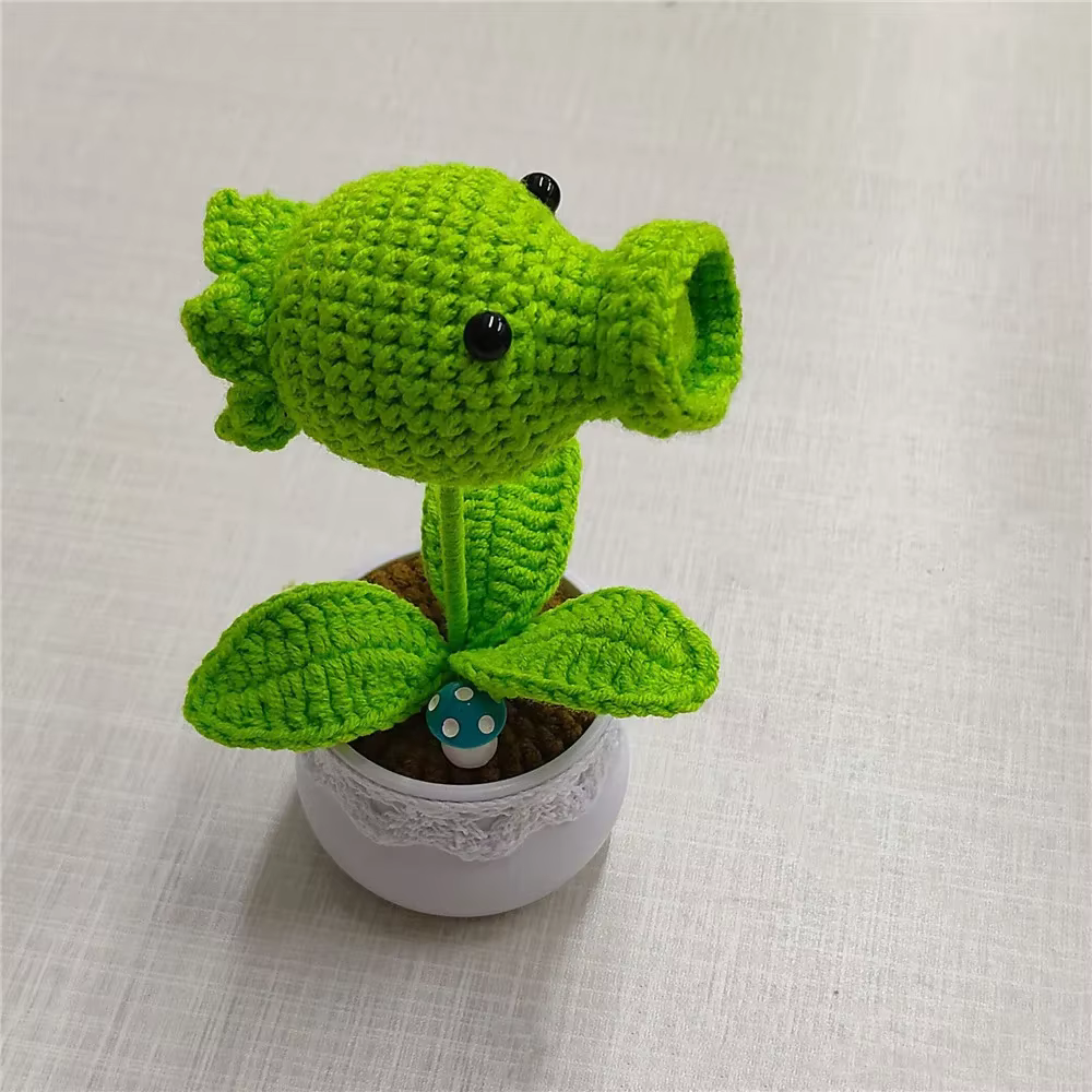 Pot de fleur de pois de tournesol zvisé, décorations de tissage de bureau, cadeaux idéaux pour la ma