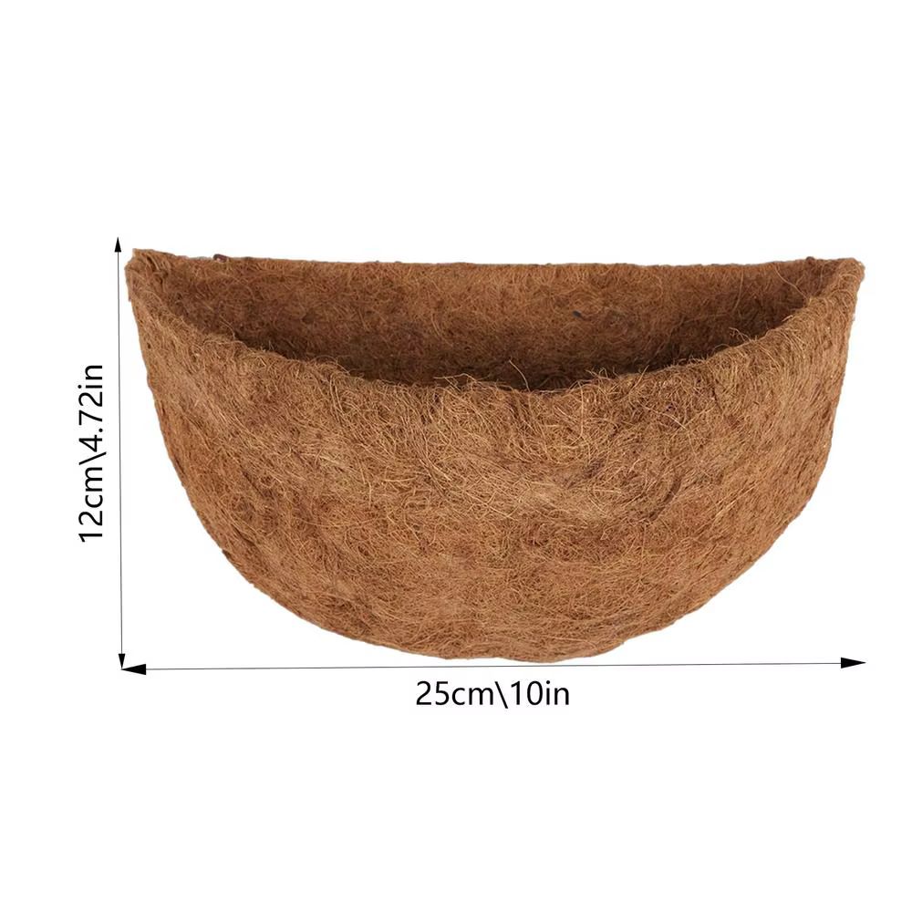 Revêtement en fibre de coco naturelle, demi-cercle, pour paniers en fibre de coco, clôtures, paniers