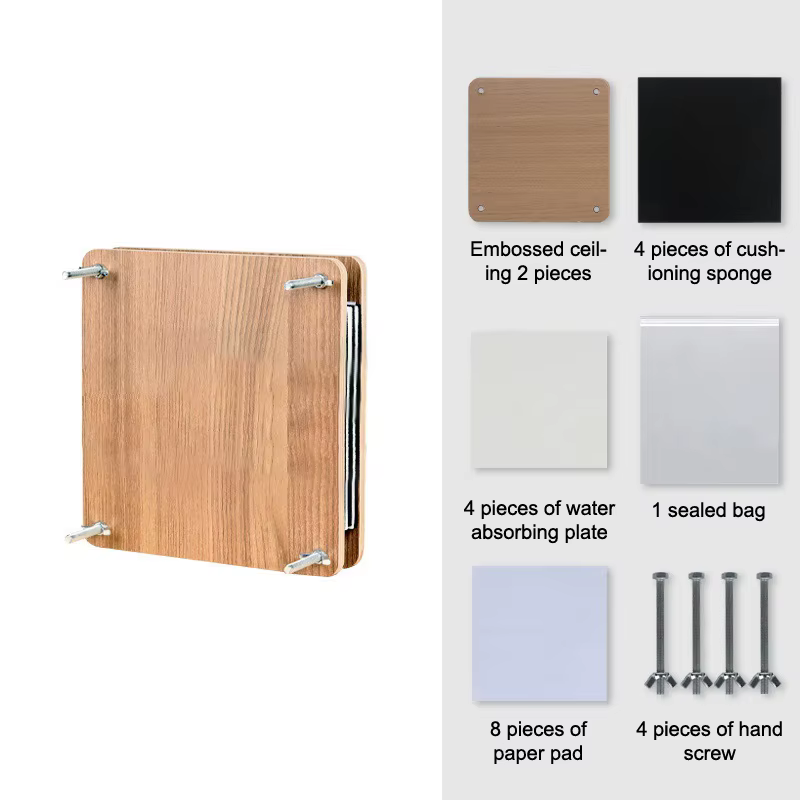 Kit de presse à fleurs DIY, ensemble d'artisanat en bois pour préserver des plantes séchées, 5 couch