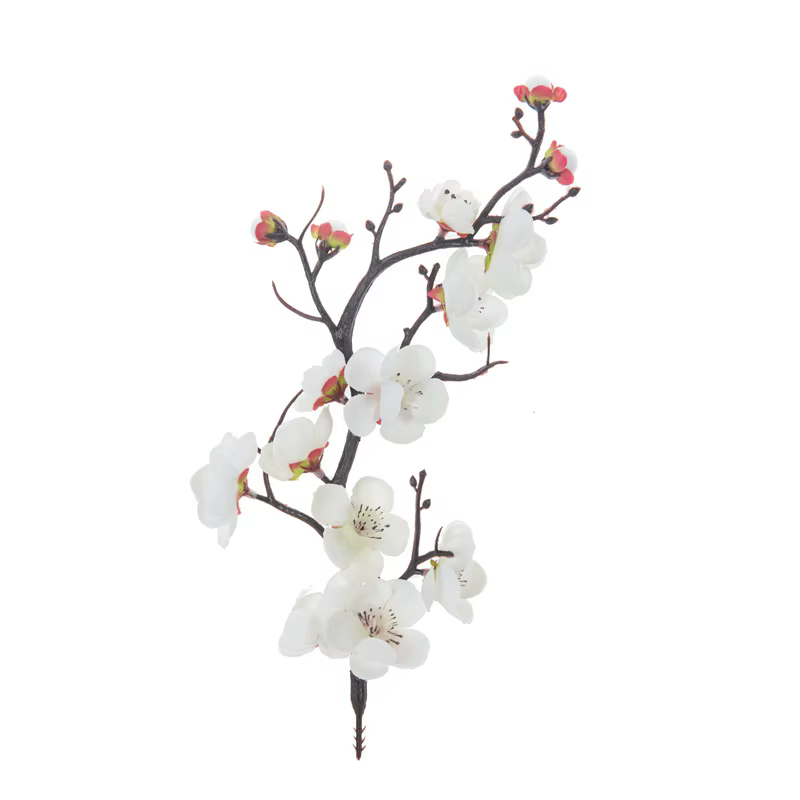 Soie Fleurs Artificielles Fleur de Prunier Pêche Branche Nouvel An Maison Salon Pièce Ménagers En Pl