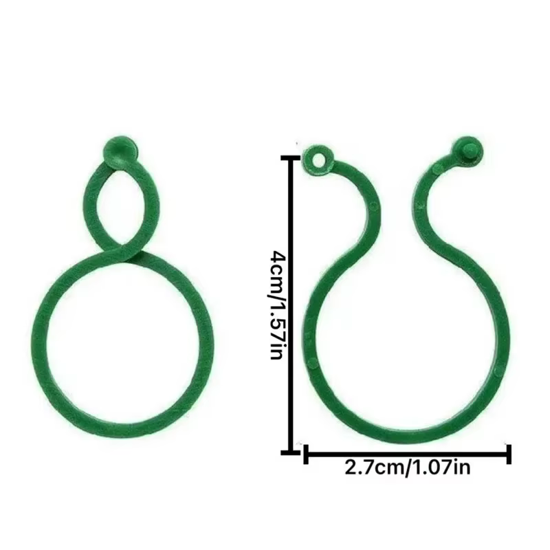 Clips de cerclage de vigne de jardin en plastique, 300/50 pièces, attache de plante réutilisable, an