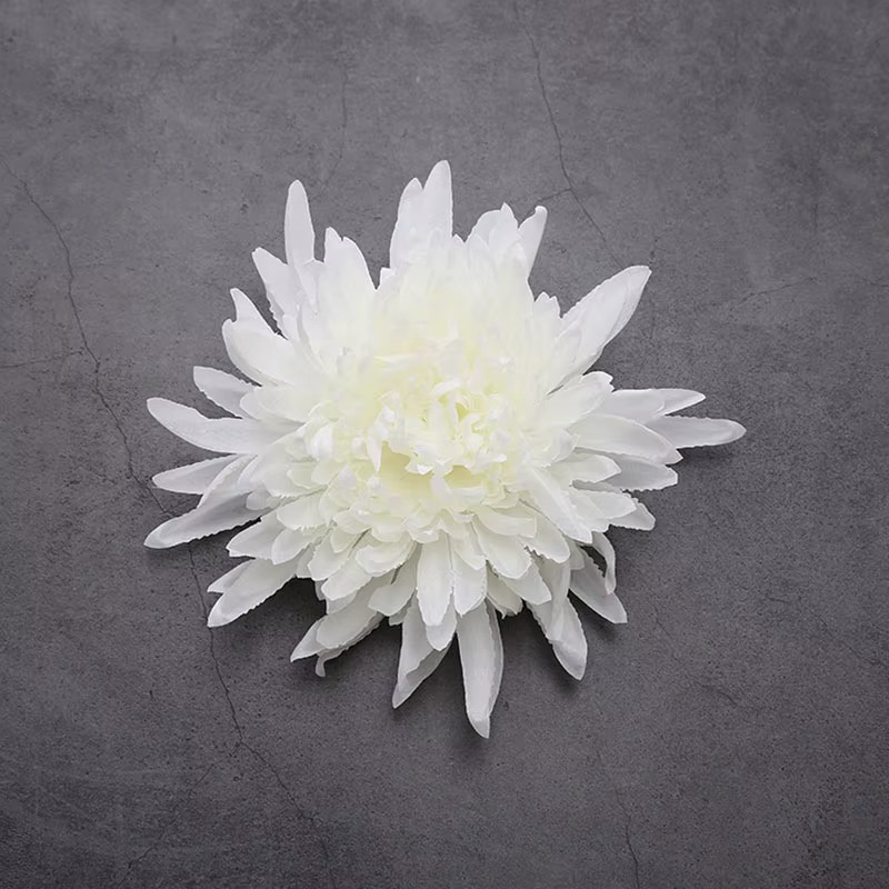 Tête de chrysanthème d'acacia doré de style européen simulé, injFlower sauvage, accessoire de décora