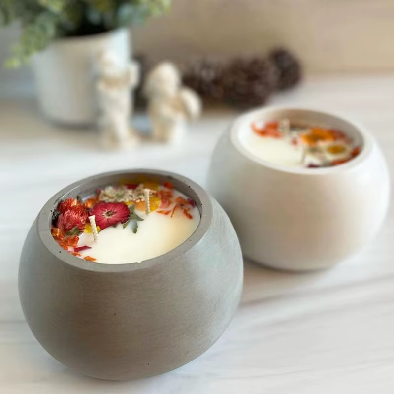Moule de Pot de fleur en gypse rond de grande taille, bricolage, Pot de fleur succulente en béton, m