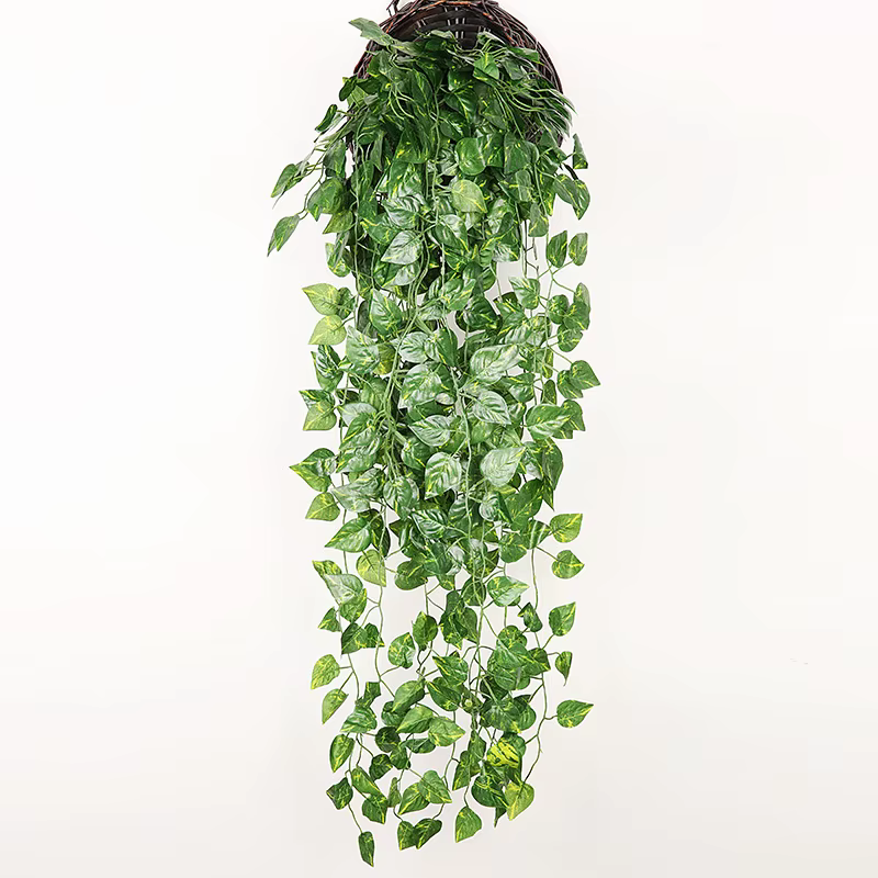 Plantes vertes artificielles suspendues, 90cm, feuilles de lierre, radis, algues, raisin, fausses fl