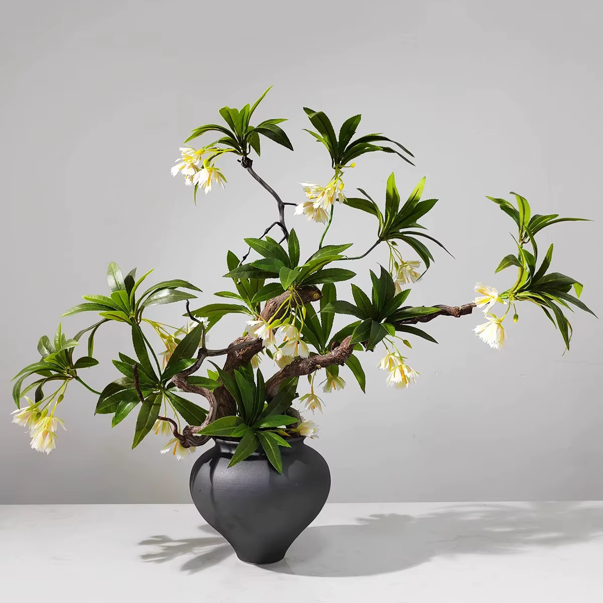 Plantes artificielles avec vase, fleurs artificielles pour la maison et le bureau, arbre artificiel,