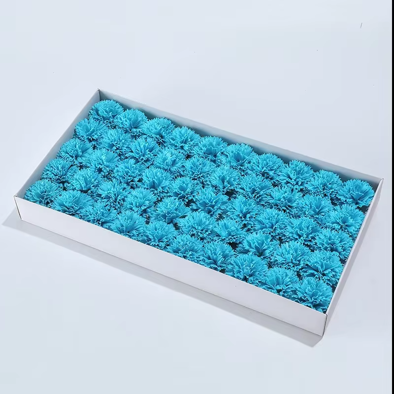 Tête de fleurs d'oeillet, 50 pièces, pour bricolage, Bouquet artisanal, fleurs artificielles parfumé