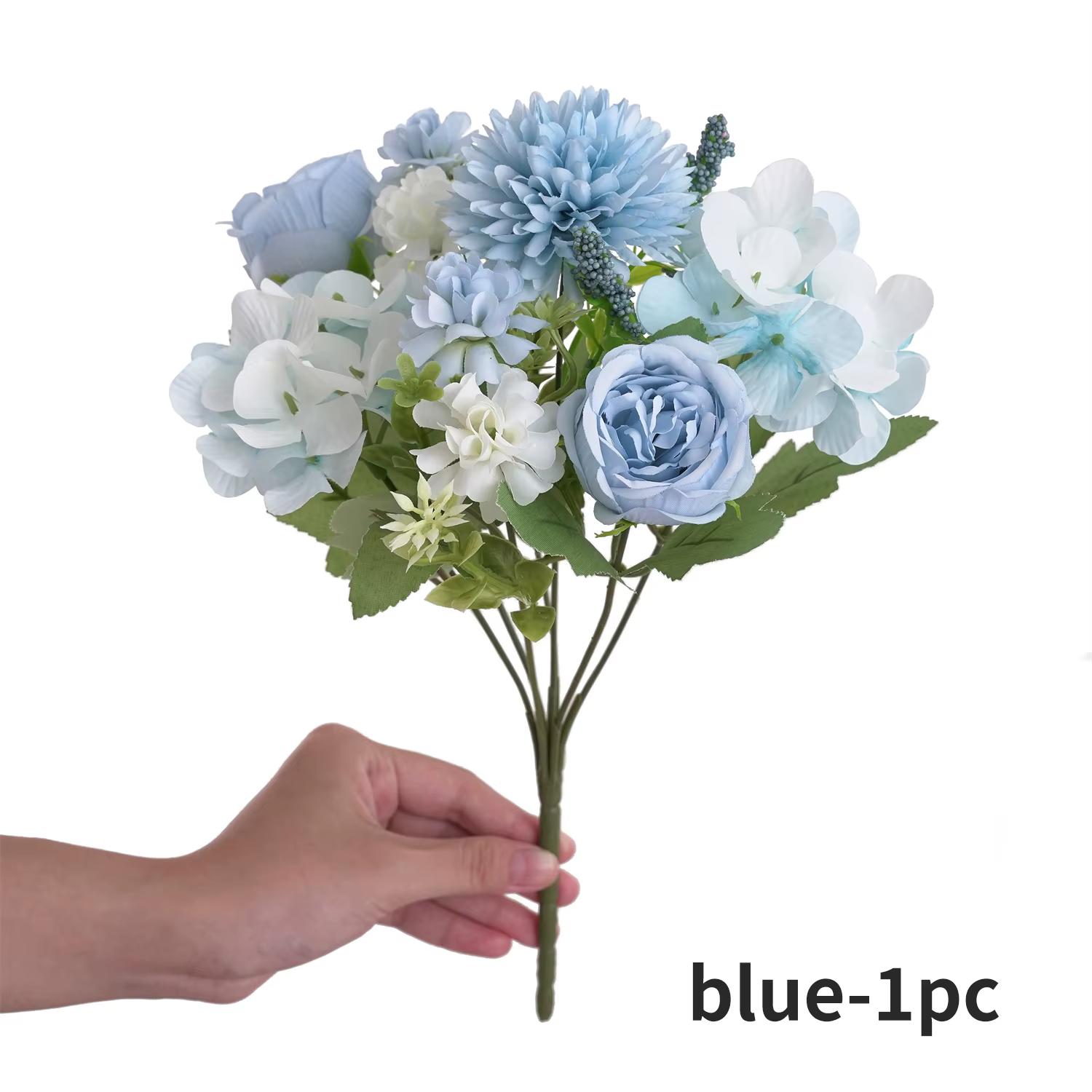 Bouquet de fleurs artificielles réalistes 1/4 pièces, Bouquets d'hortensia de chrysanthèmes de fauss