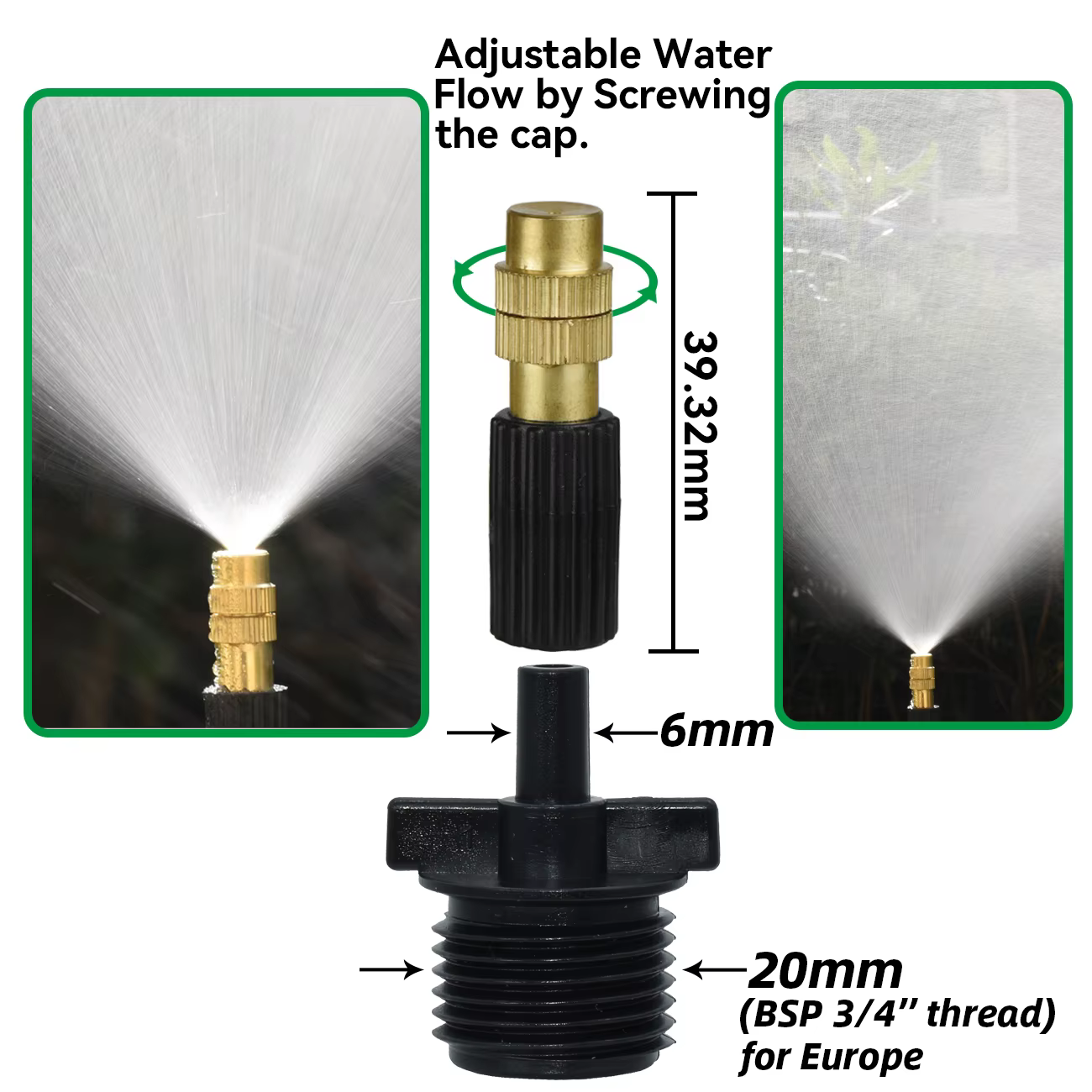 KESLA 10 pièces 6 Types Micro Irrigation goutte à goutte brumisation buse en laiton jardin pulvérisa