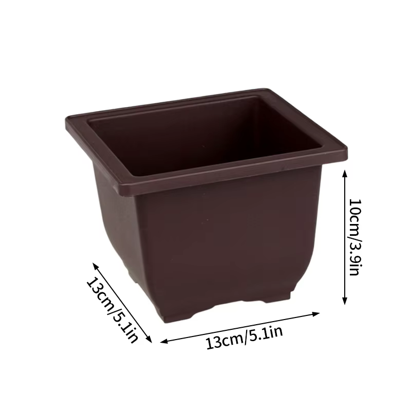 Pots De Fleurs Rectangulaires Carrés En Plastique,Poterie Imitation Pourpre,Pots De Plantes Succulen