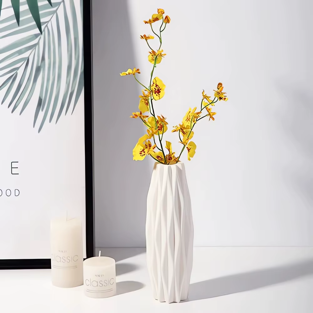 Vase en Plastique Nordique Simple, Petit Pot de Fleur Fraîche, Bouteille de Rangement pour Fleurs, S