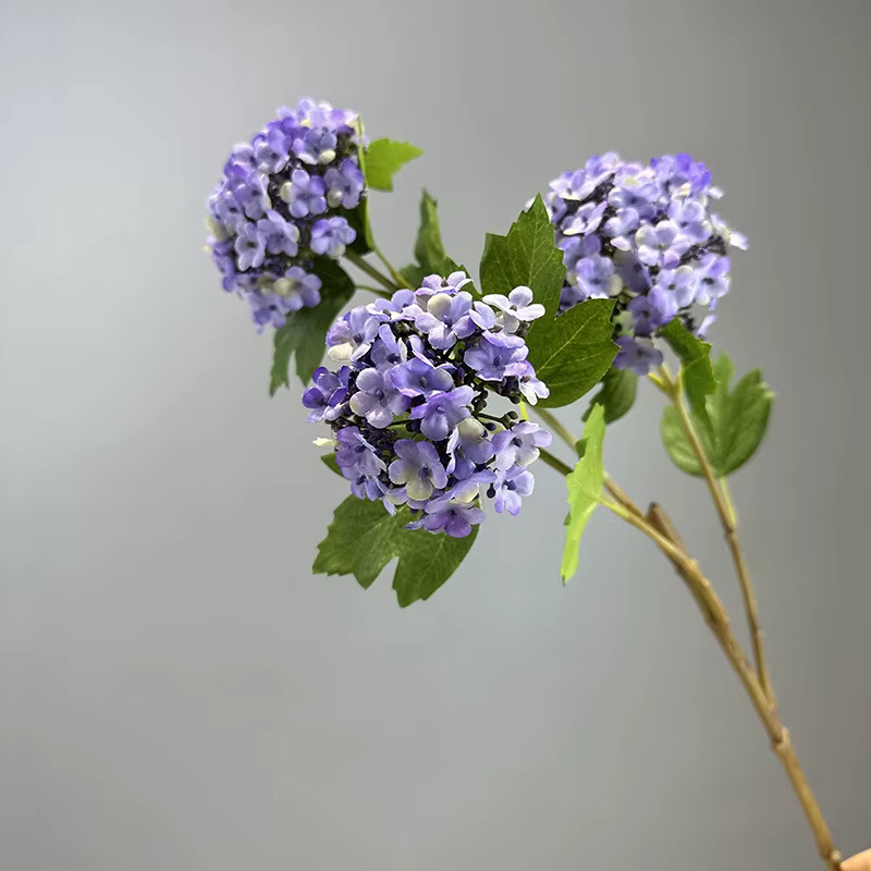 Fleurs artificielles en soie, longue branche, hortensia, plante verte, décoration de jardin, fleur a