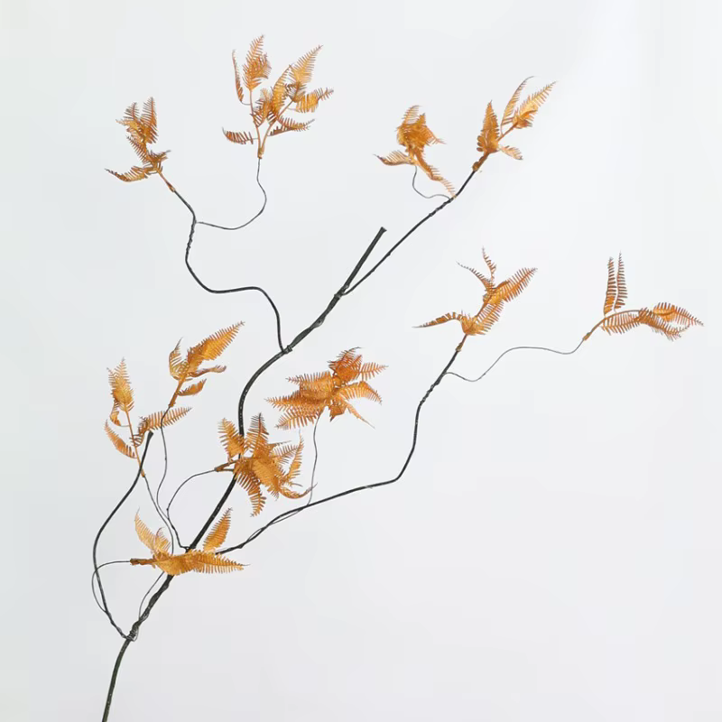 6 pièces de feuilles de fougère artificielles en plastique, plantes vertes DIY pour la photographie,