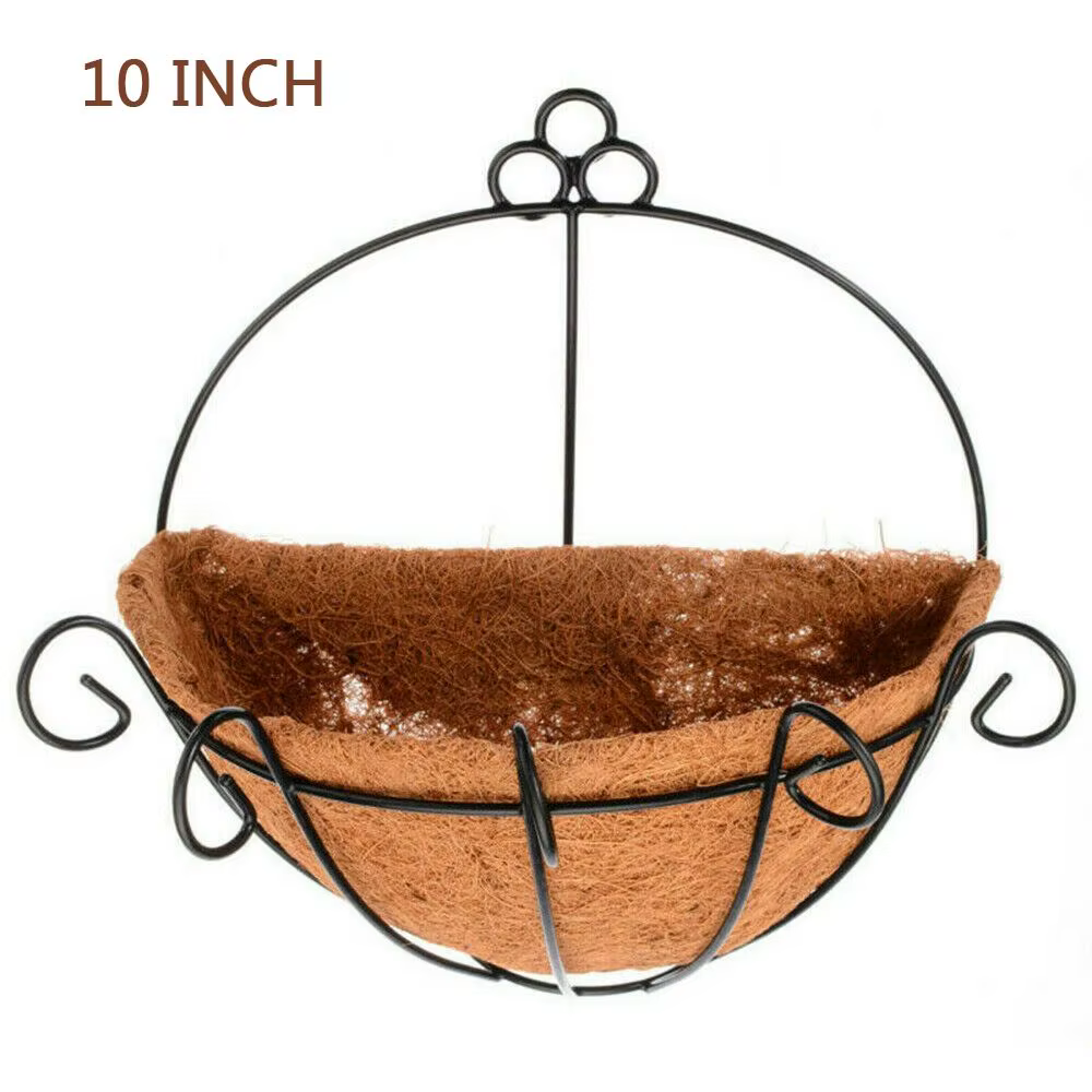 Fleurs d'intérieur et d'extérieur N1N, panier suspendu demi-rond pour plantes succulentes de balcon,