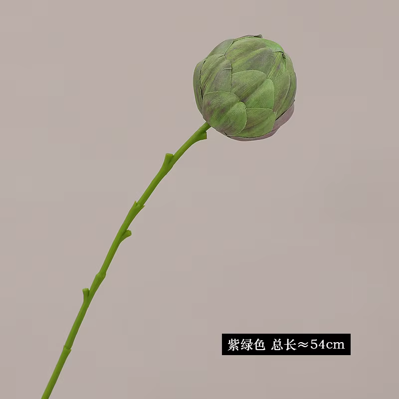 Fleurs artificielles 54cm, 7 pièces, plante fruitée de chardon à tête unique, fausse fleur en soie,