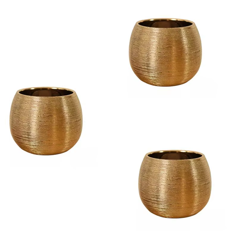 Pot de fleurs A36T-3X, pot de fleurs unique plaqué or, pot de fleurs créatif, vase à fleurs, pot de