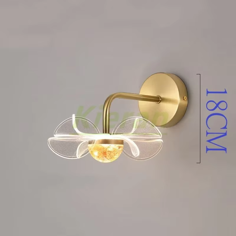 Nordique moderne fleur mur LED lampe Restaurant étude chambre KTV chevet applique murale salon décor