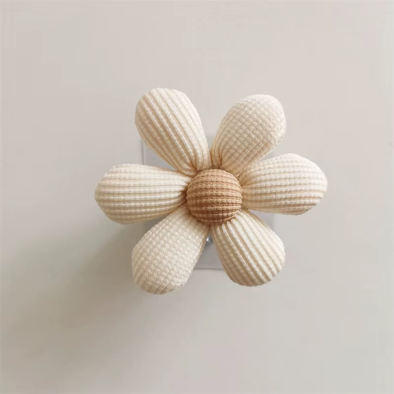 Crochet à fleurs support minimaliste crochet collant en bois crochet à serviettes à fleurs pour sall
