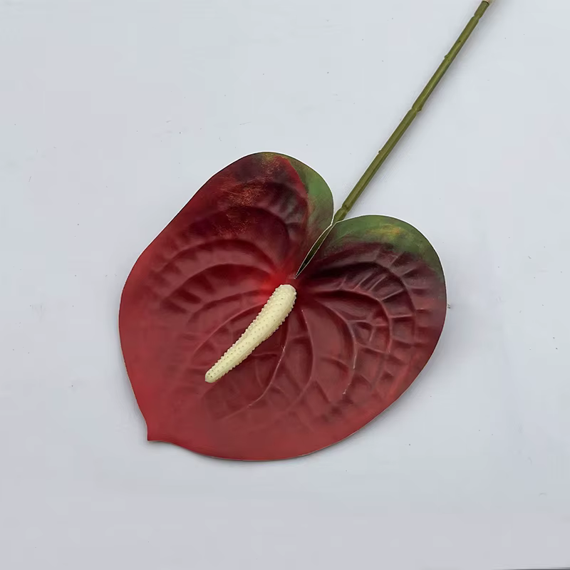 Bouquets de fleurs d'anthurium artificielles en PU, 2/4 pièces, pour centres de Table, décoration de