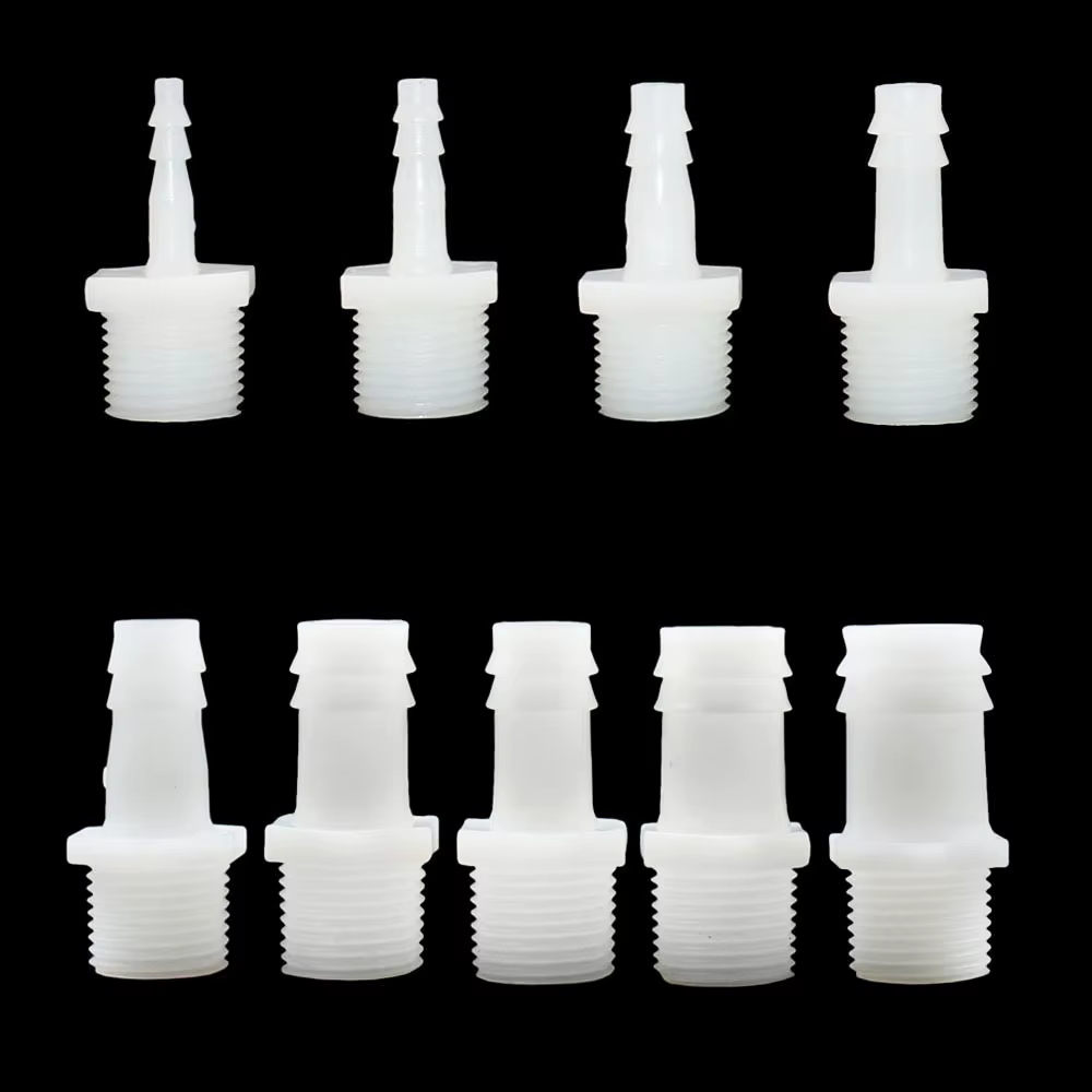 Connecteur de tuyau coudé en plastique, coupleur de tuyau avec raccords filetés de 1/2 pouces, adapt