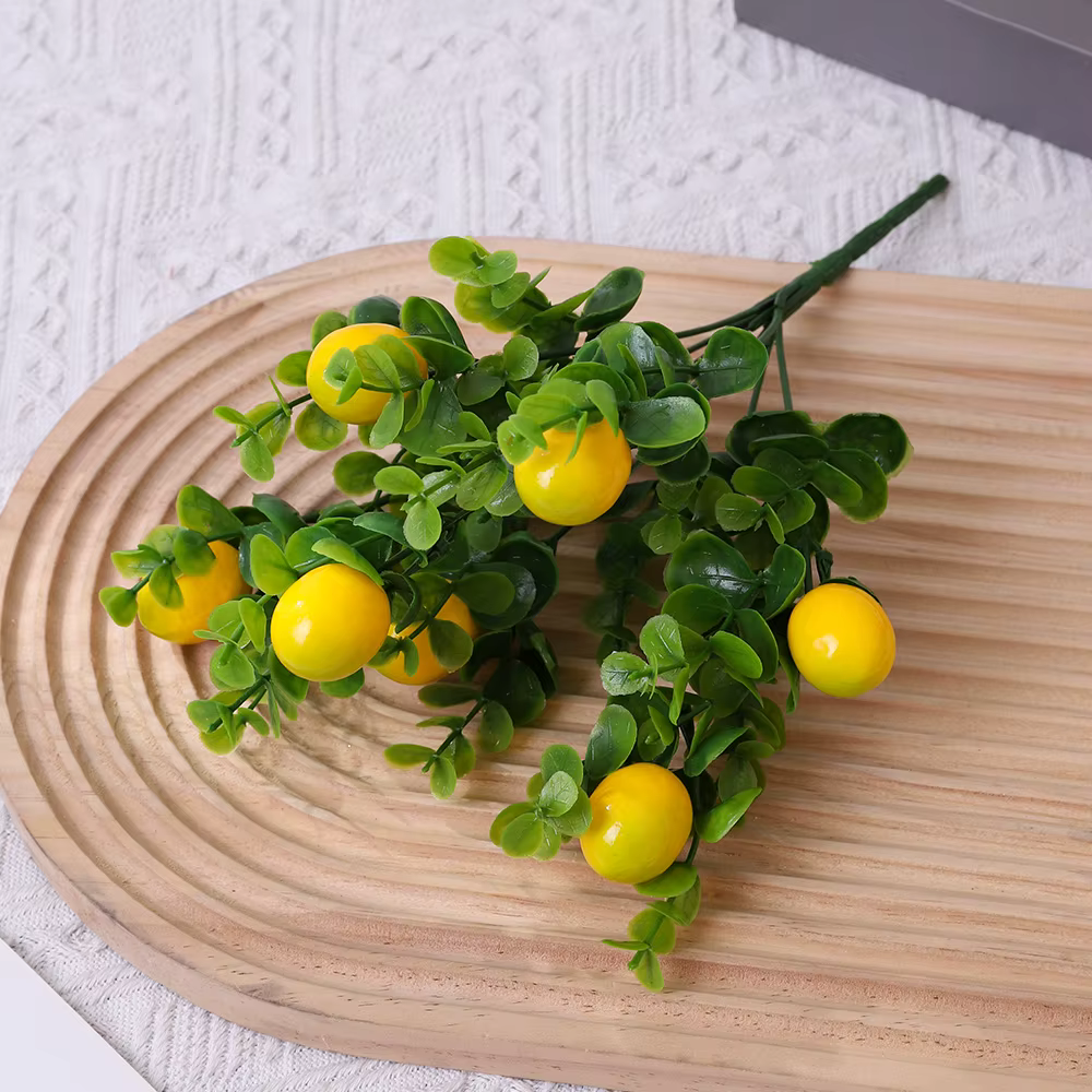 Branche de fleurs artificielles en eucalyptus citronné de 30 cm pour la décoration de la maison, la