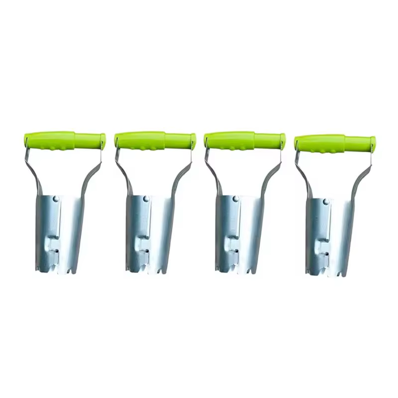 Outil de jardinage A69, 4 pièces, ergonomique, pour la plantation de bulbes, avec marques de profond