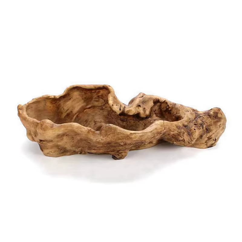 KEKA – Pot de fleur de paysage rétro pastoral, planteur de souche d'arbre en résine, Sculpture artif