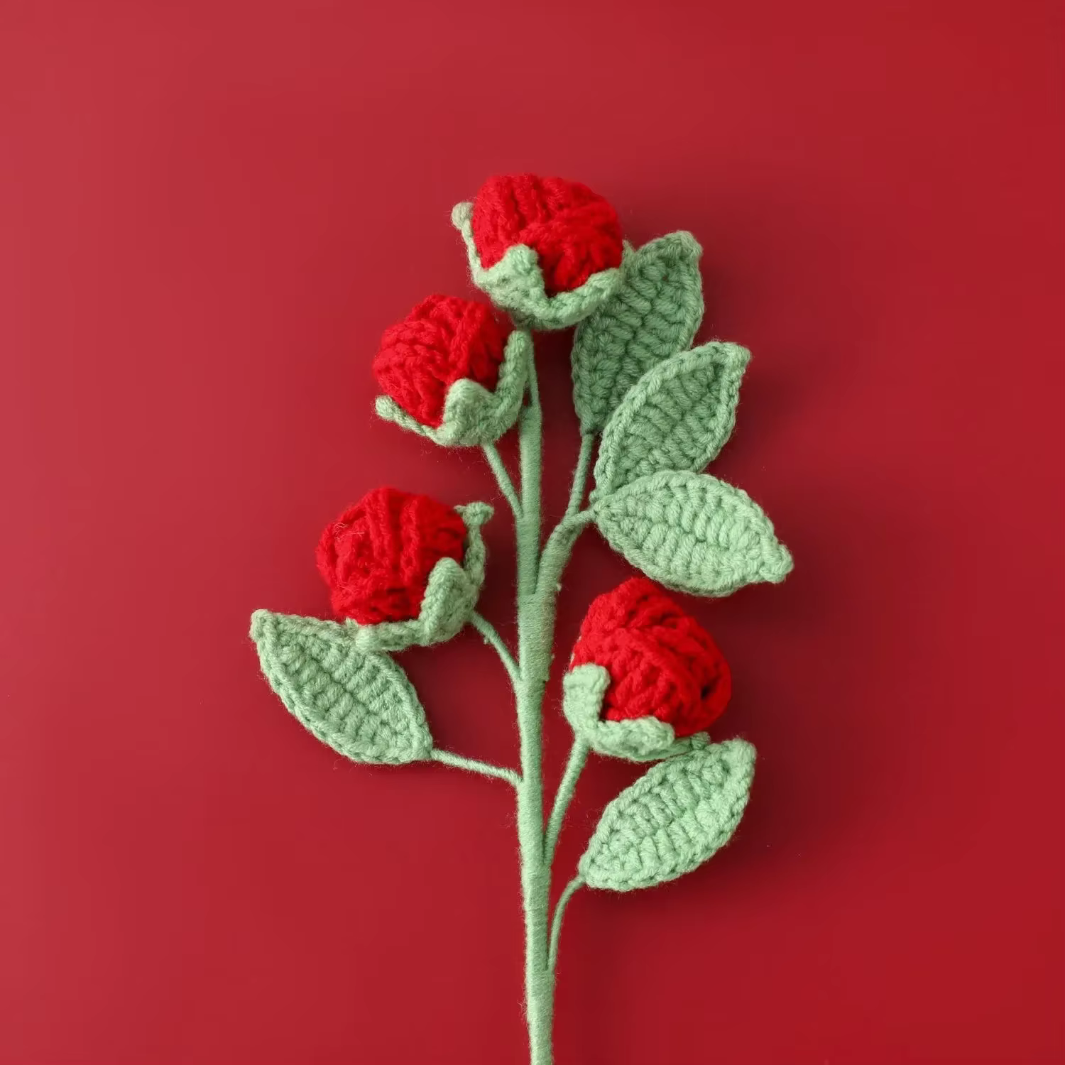 Bouquet de roses tricotées au Crochet, RfloresTejidas, Bouquet de mariage, fleurs artificielles créa