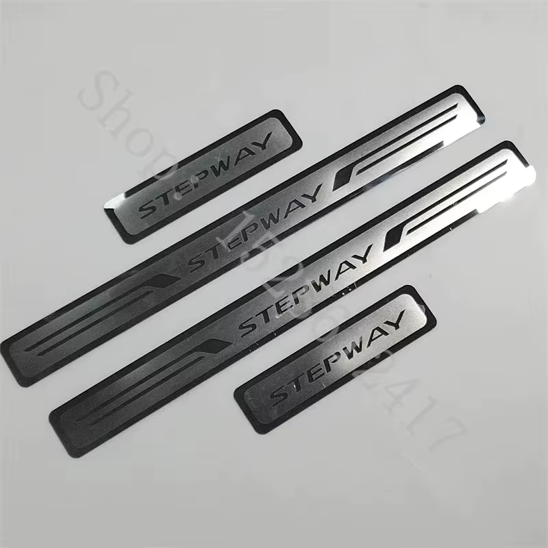 Pour Dacia Sandero 2 Stepway 2013~2024 Accessoires de voiture Plaques de protection de seuil de port