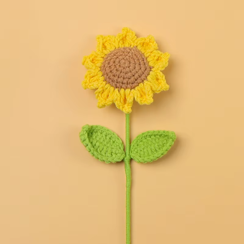 Bouquet de tournesols au crochet, bouquet de fleurs au crochet pour la décoration de la maison, bouq