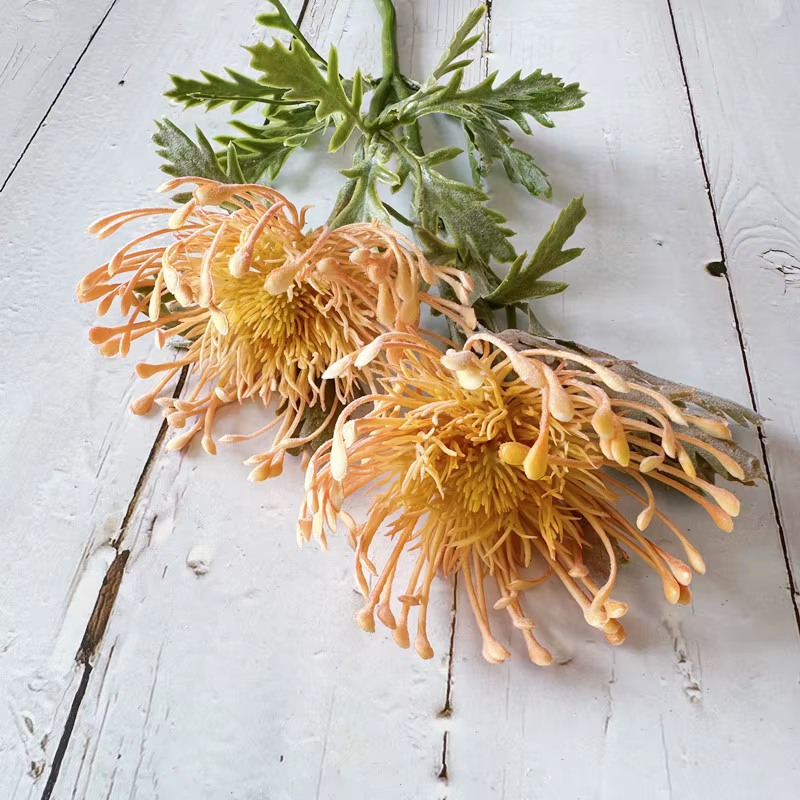 Grande fleur de chrysanthème araignée artificielle réaliste, fausse fleur pour décoration de salle d