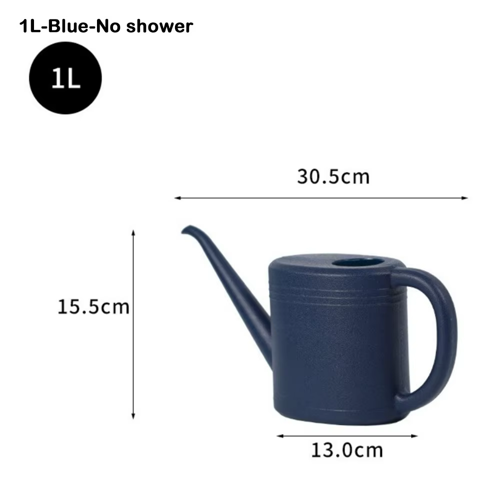 Arrosoir 1L/2L à long bec pour plantes de jardin et fleurs, grande capacité, en plastique