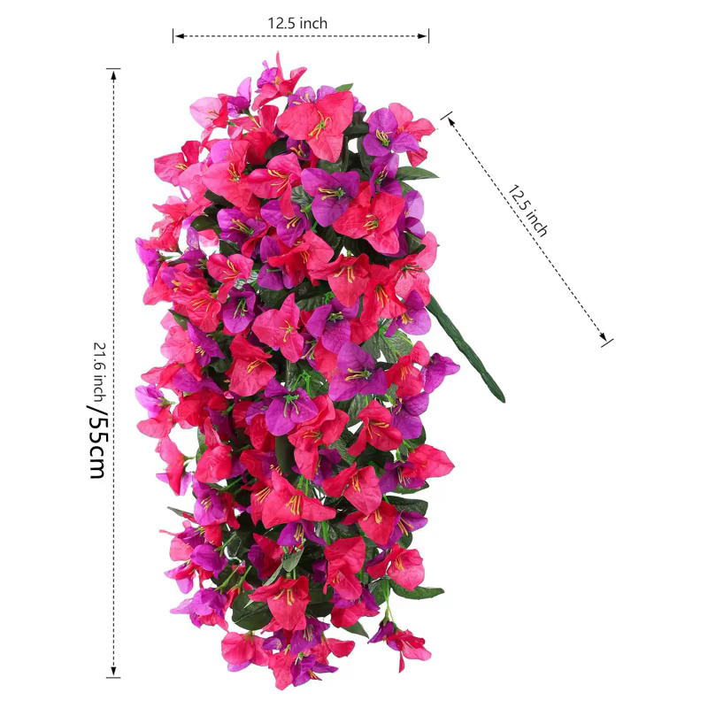 Fleurs artificielles en vigne, bougainvilliers, décoration de mariage, décoration de la maison, déco