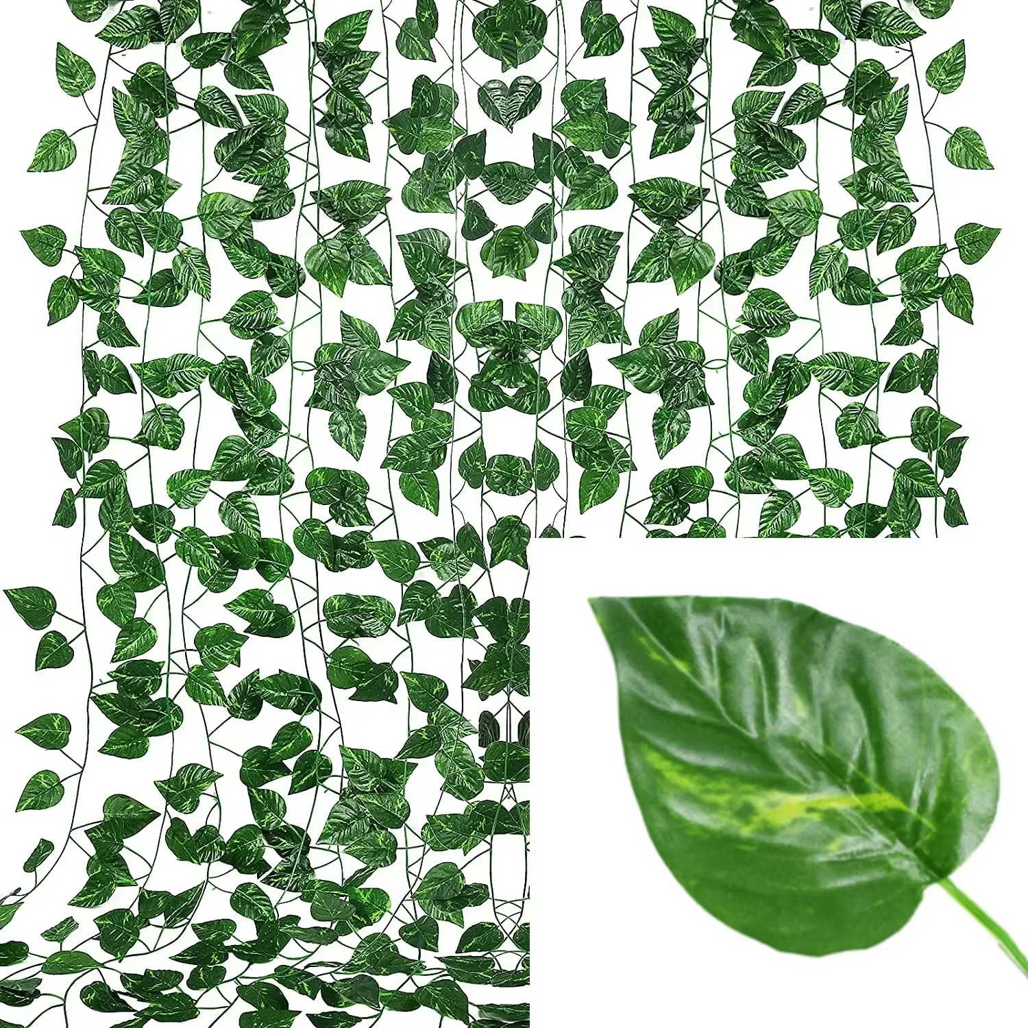Mur de lierre artificiel, plantes décoratives pour la maison, vignes, guirlande de verdure suspendue